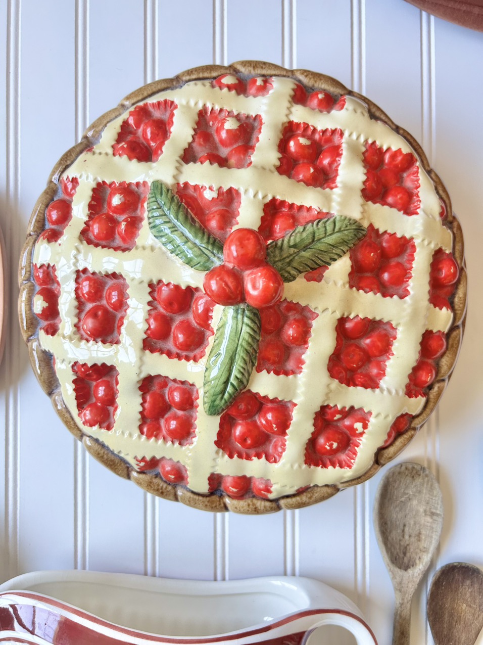 Cherry pie covered dish