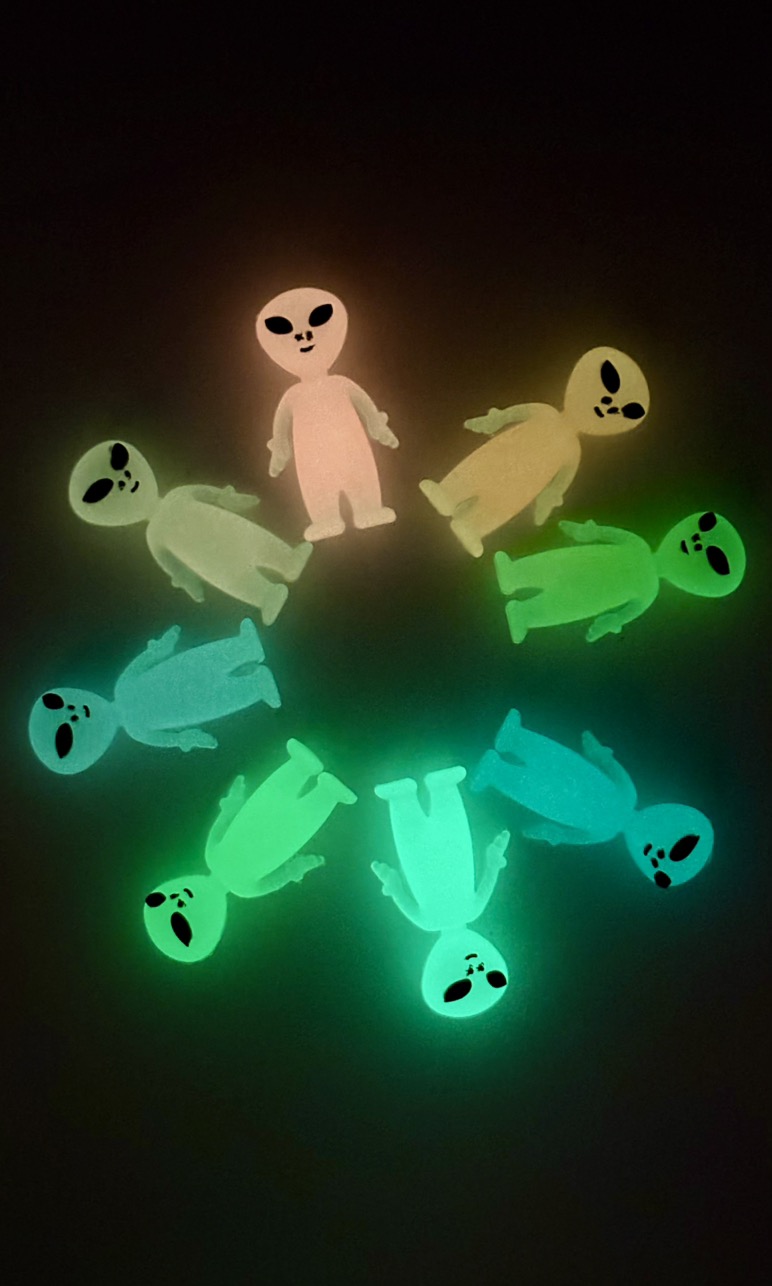 Little Army of Glow-in-the-Dark Aliens 🌈👽🌟 ($8) from