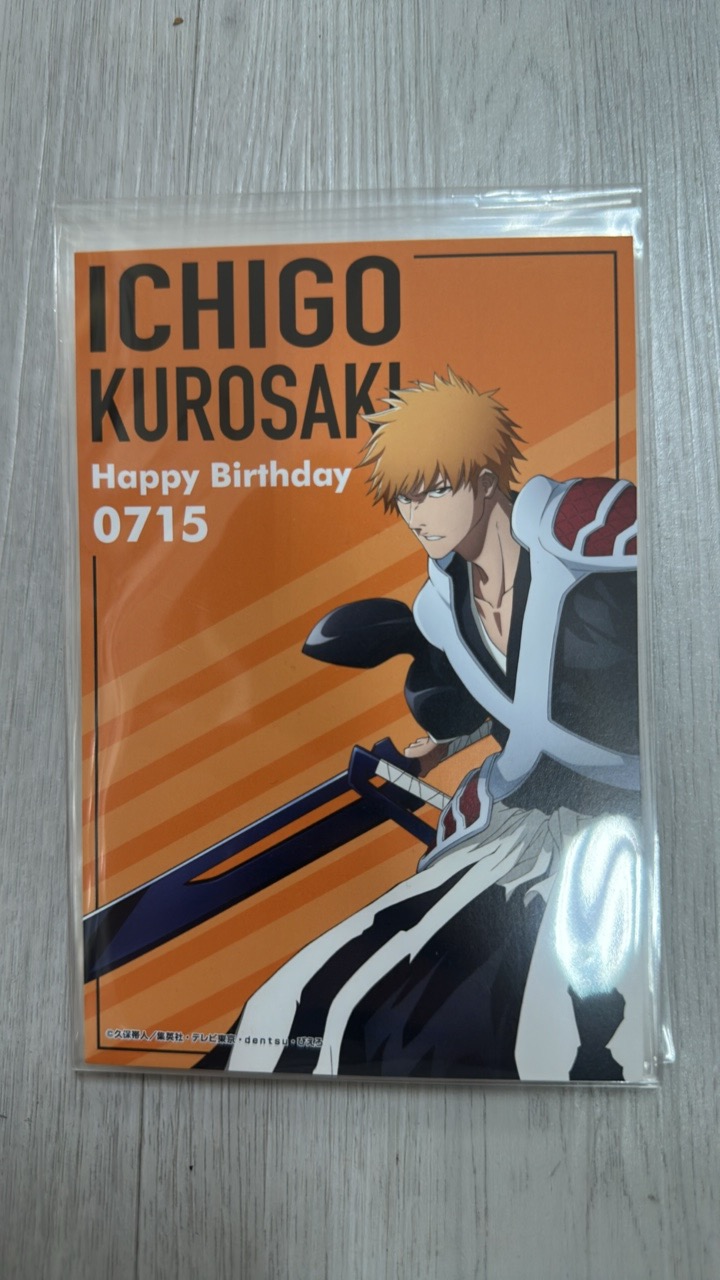 Bleach ichigo kurosaki birthday postcard ($8.4) from @Badgeit